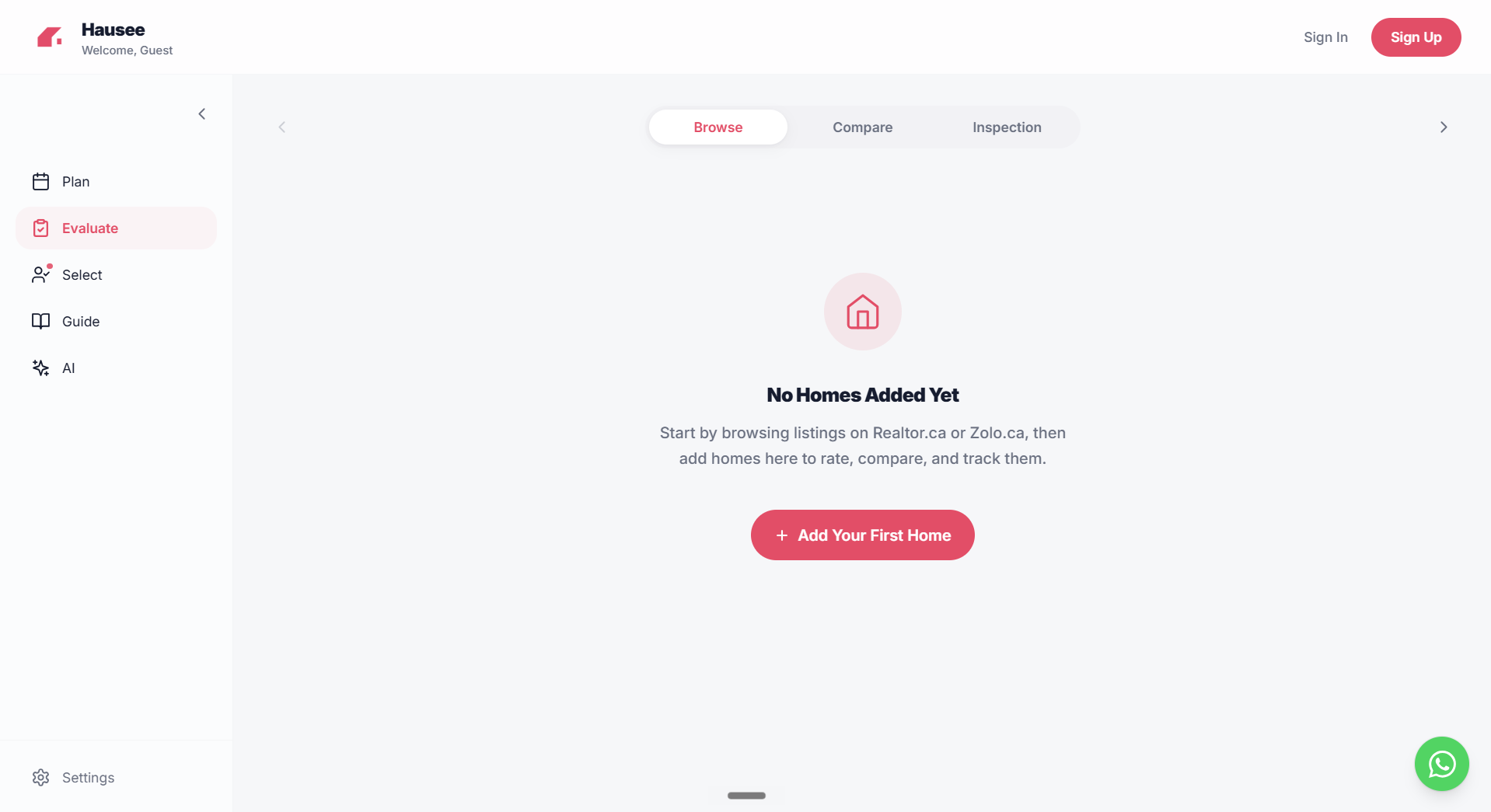 Hausee Evaluate App Screenshot
