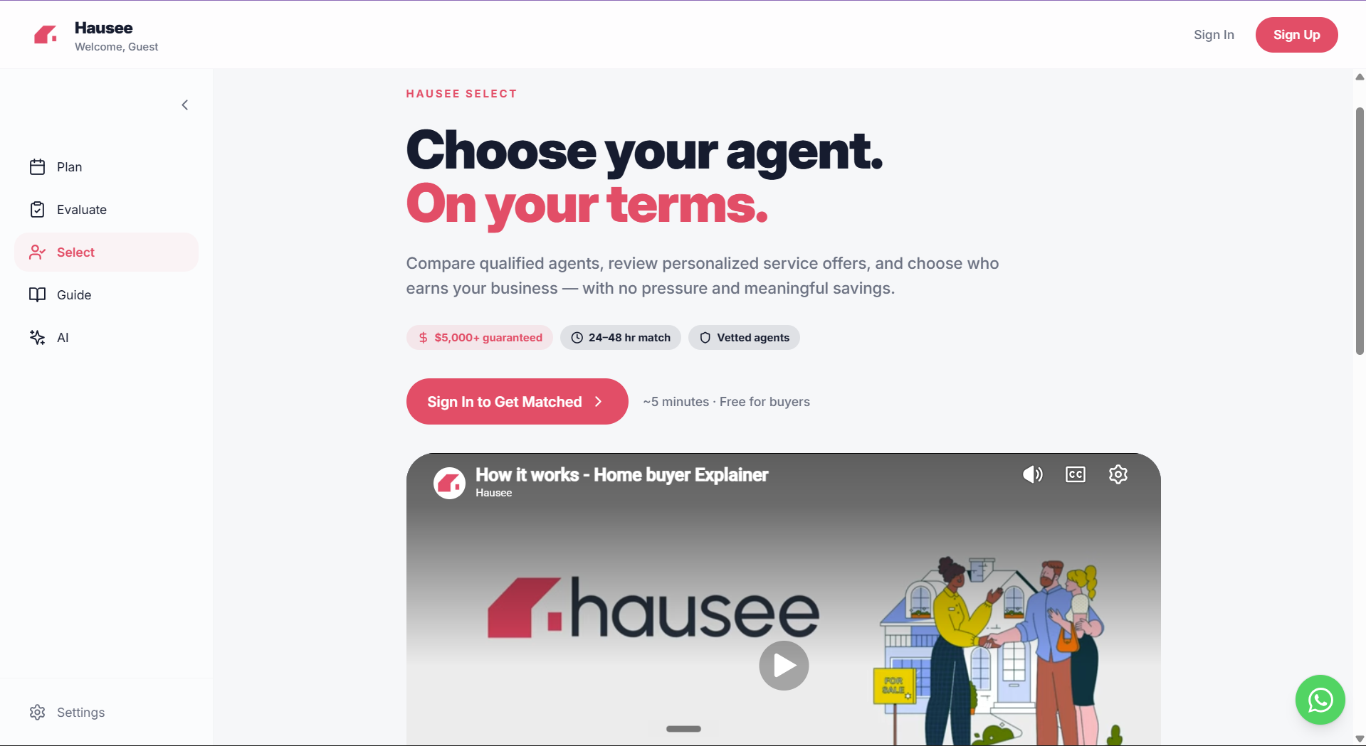 Hausee Select App Screenshot